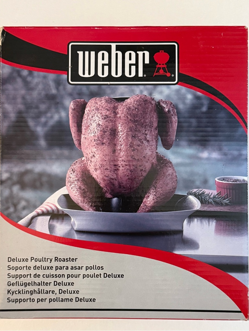 Weber Deluxe Poultry Roaster – Genuine OEM – New in Box